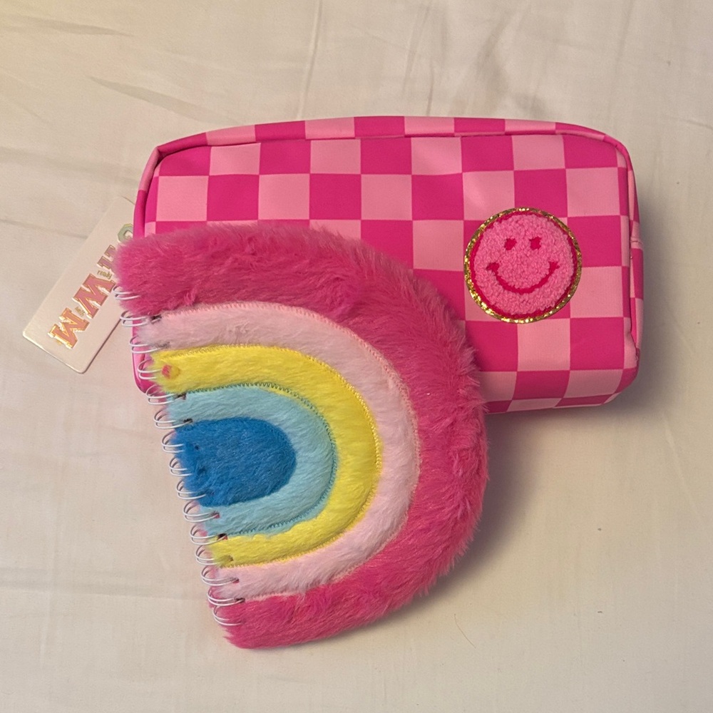 Pink Checkered Kids Accessory Set